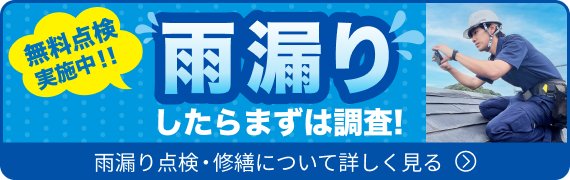 雨漏りしたら、まず調査!無料点検実施中!